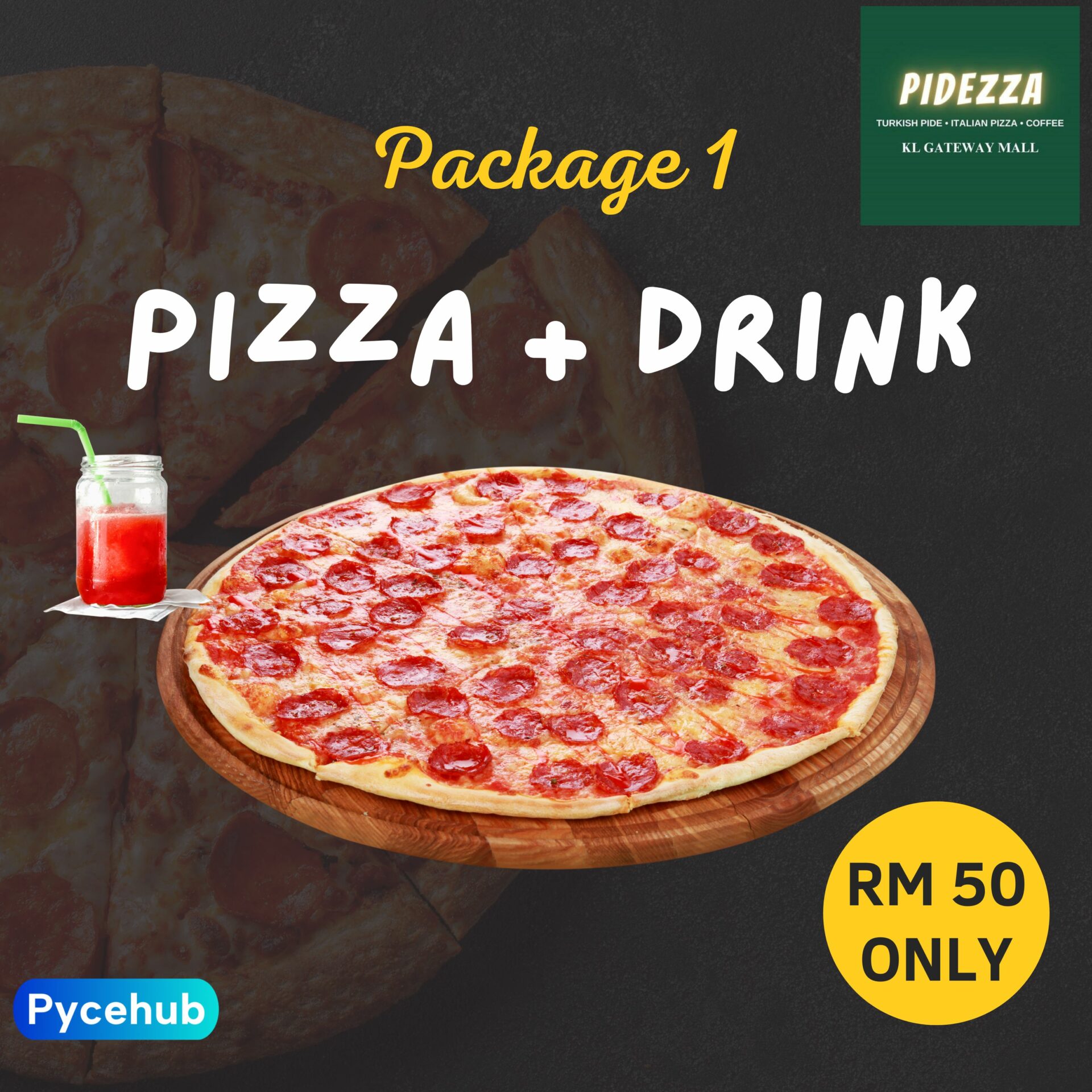 Dark Delicious Pizza Promo Instagram Post